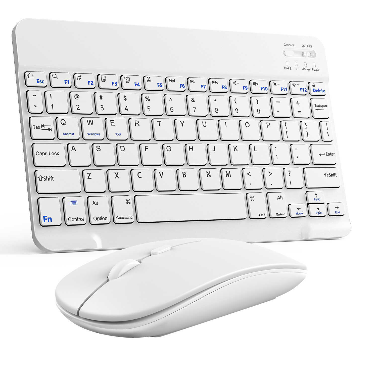 Lightweight, Rechargeable & Portable Wireless Keyboard and Mouse for iPad & Mac