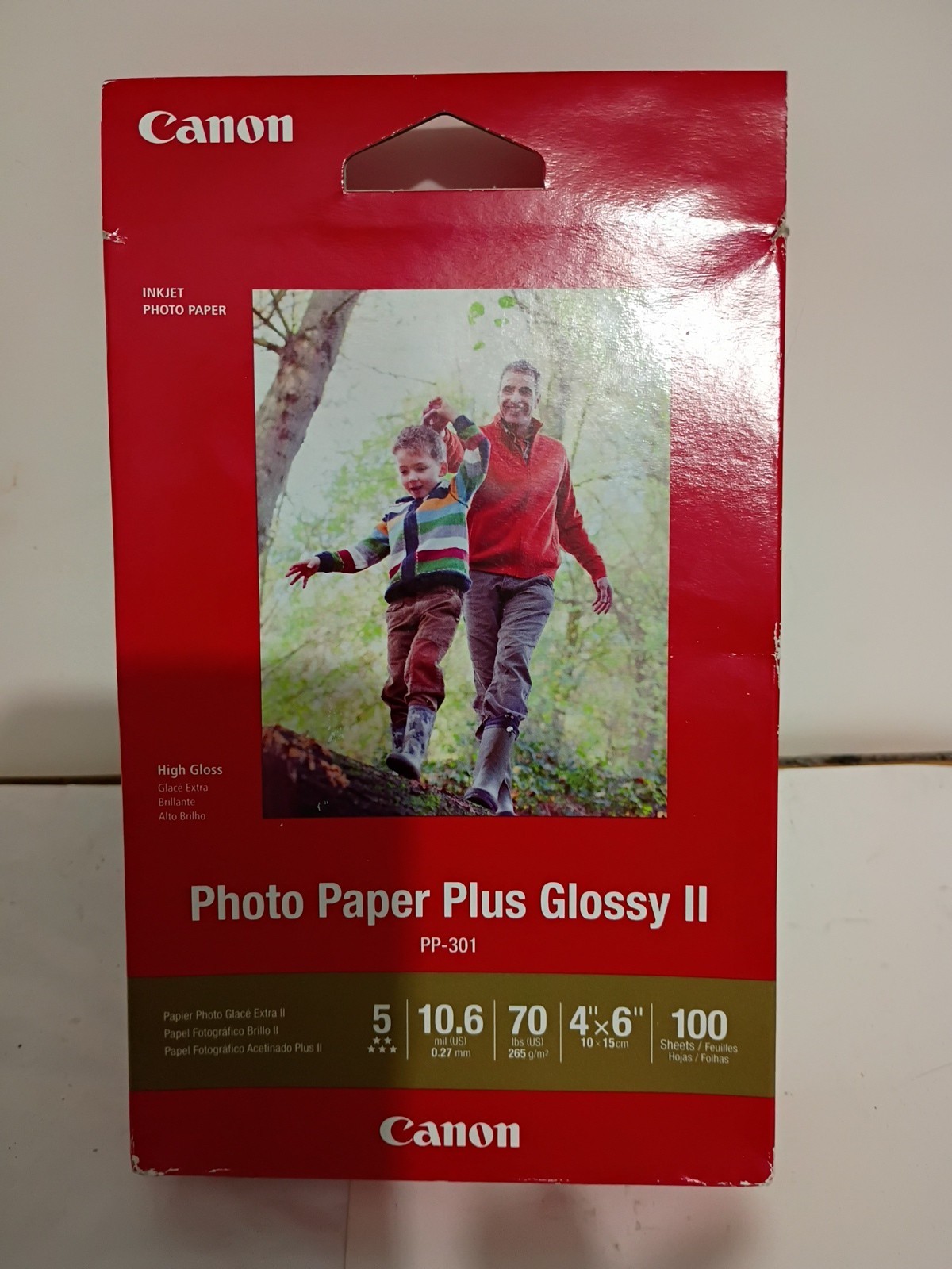 Canon PP-201 Photo Paper Plus Glossy II, 4x6 inch - 100 Sheets, NEW OTHER