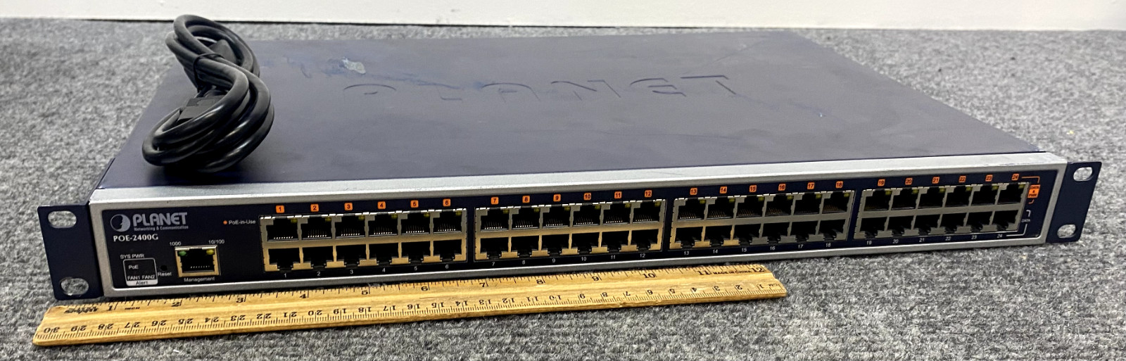 Planet Networking POE 2400G 48-Port Power Over Ethernet Switch w/Cord & Ears
