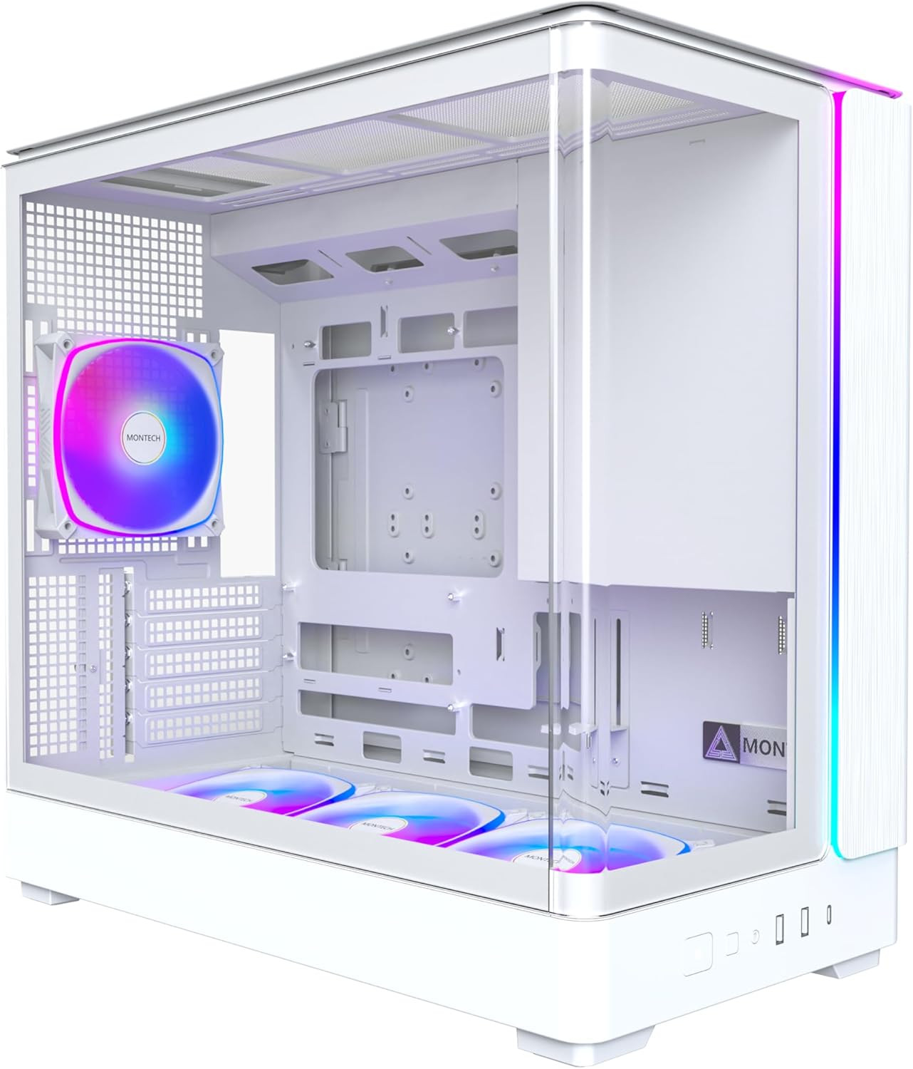 King 15 PRO Micro-Atx PC Case, Curved Panoramic Glass, Chimney Airflow, 360Mm Ra