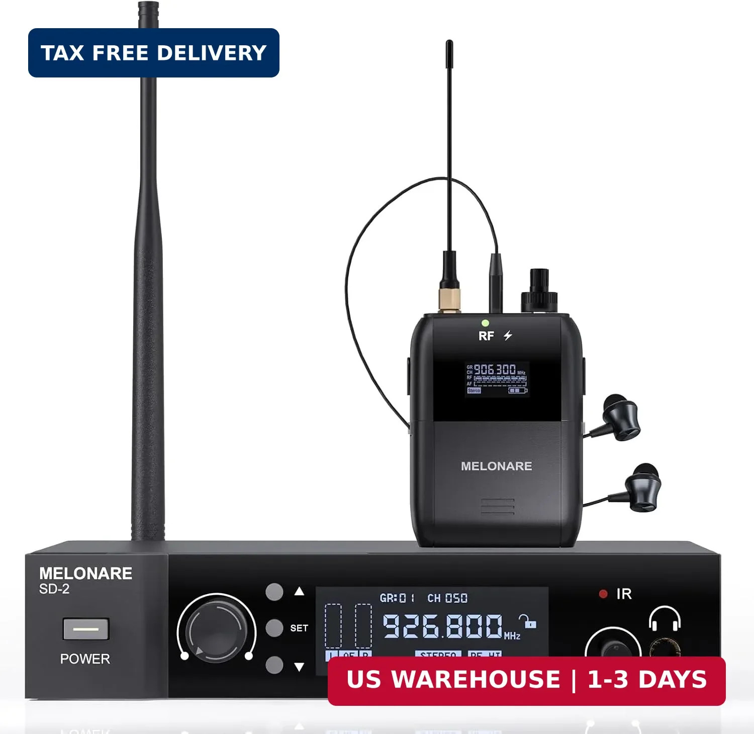 Wireless IEM System Auto Scan Stereo SD-2-1R