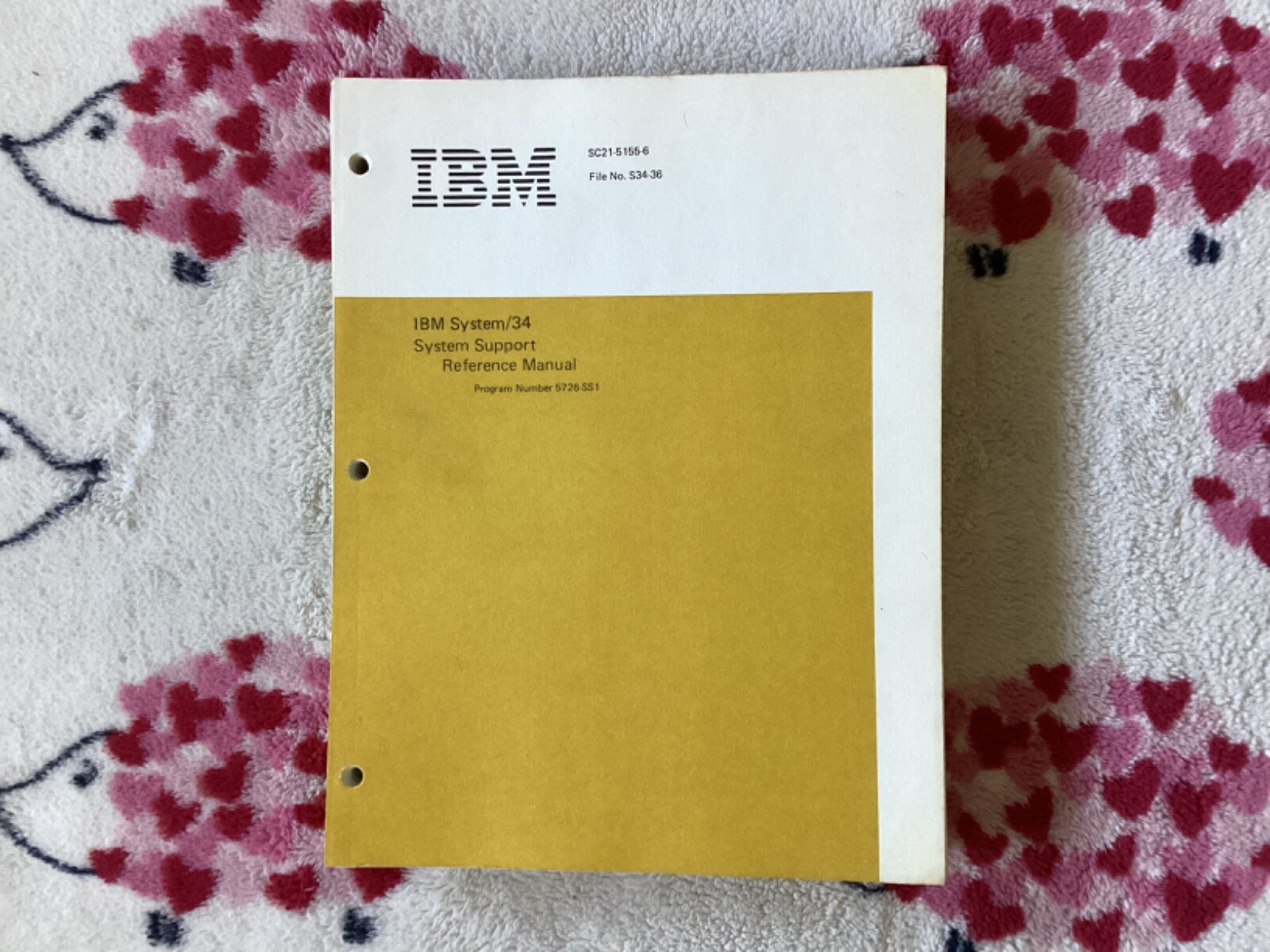 IBM SYSTEM/34 SYSTEM SUPPORT REFERENCE MANUAL PROGRAM NUMBER 5726-SS1  JULY 1980