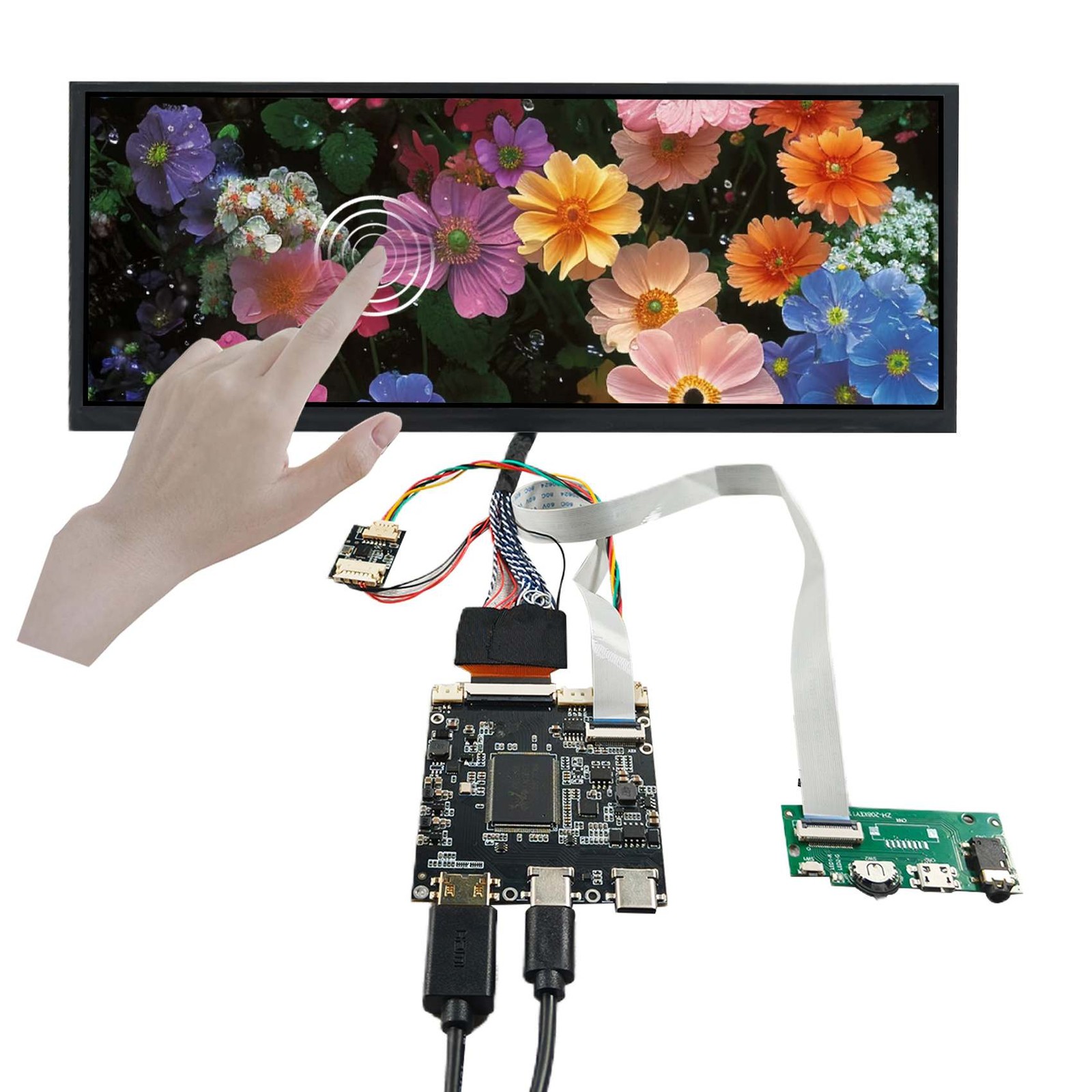 10.3in 1920x720 Capacitive Touch IPS LCD Screen H/D Type C LCD Controller Board