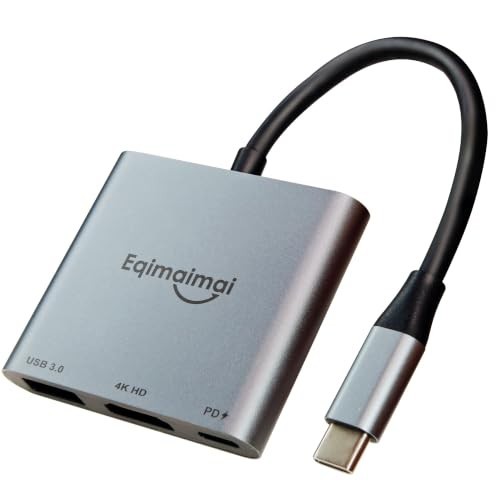 USB C To HDMI Adapter HDMI 2.1 8K@60/4K120Hz Multiport 100W PD USB-C, Gray