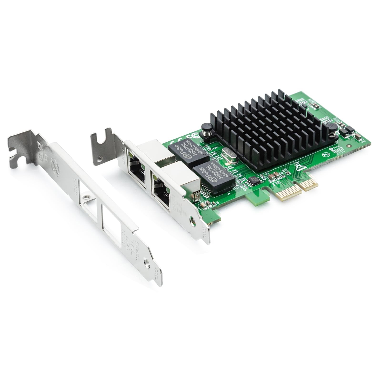 Gigabit Dual NIC with Intel 82576 Chip, 1Gb 82576 (PCIe x1), 1 Pack