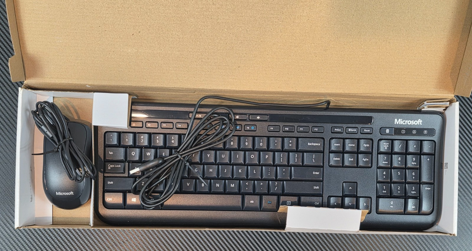 Microsoft Wired Desktop 600 Keyboard & Mouse Black #APB-0001