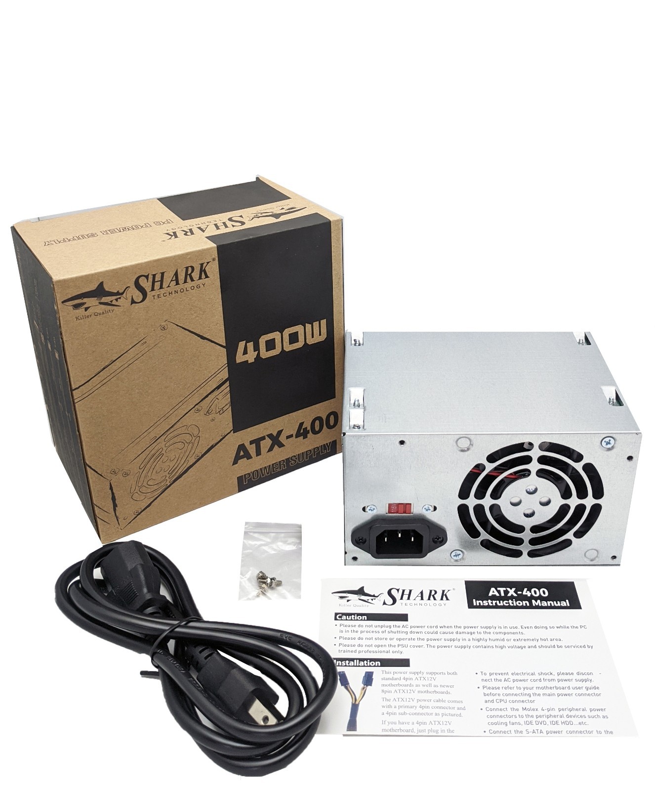 NEW 400W Replacement Power Supply for HP Pavilion Desktop Computer + PC PSU cord