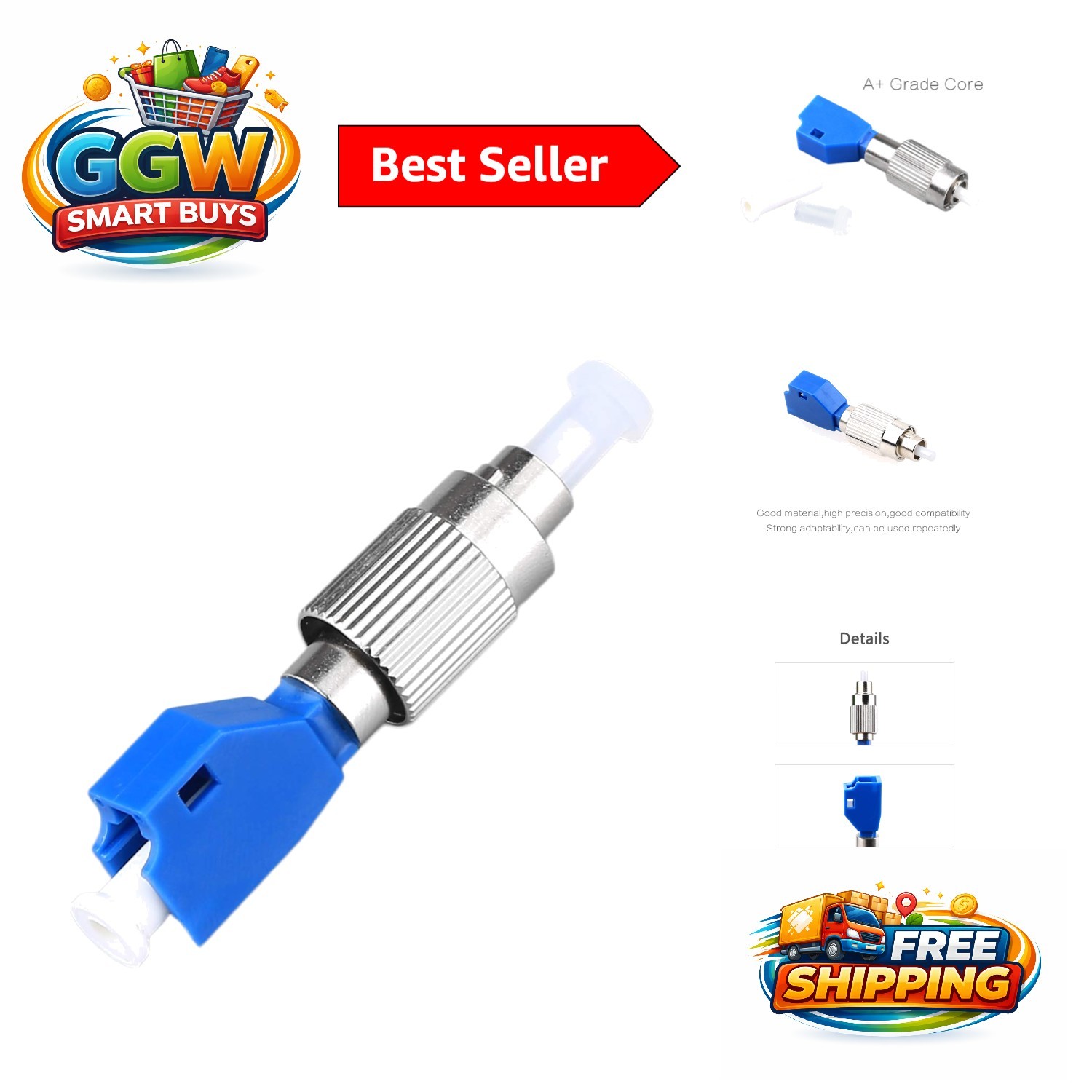 FC Male to LC Female High-Speed Optical Fiber Connector Adapter for Superior ...