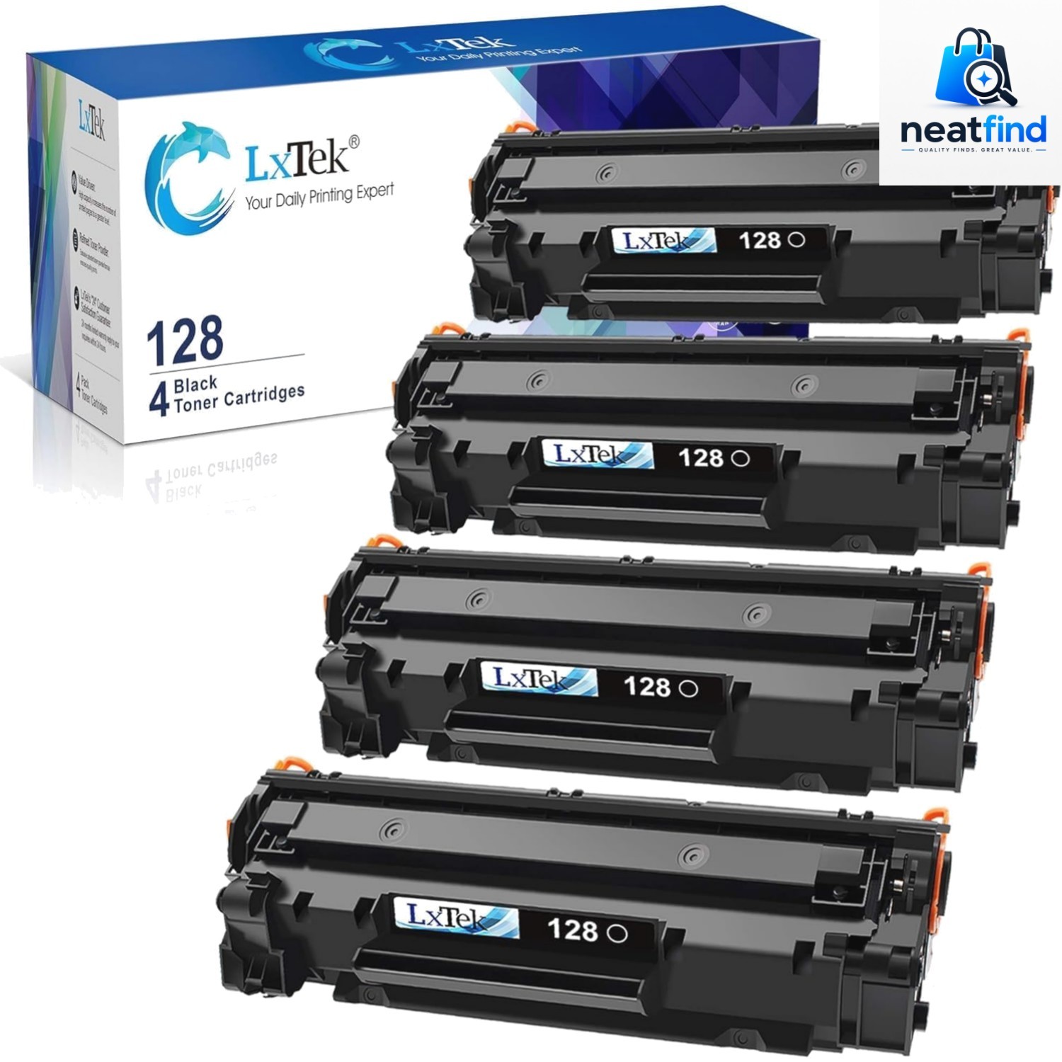 LxTek Compatible Toner Cartridge Replacement for Canon 128 Toner Cartridges