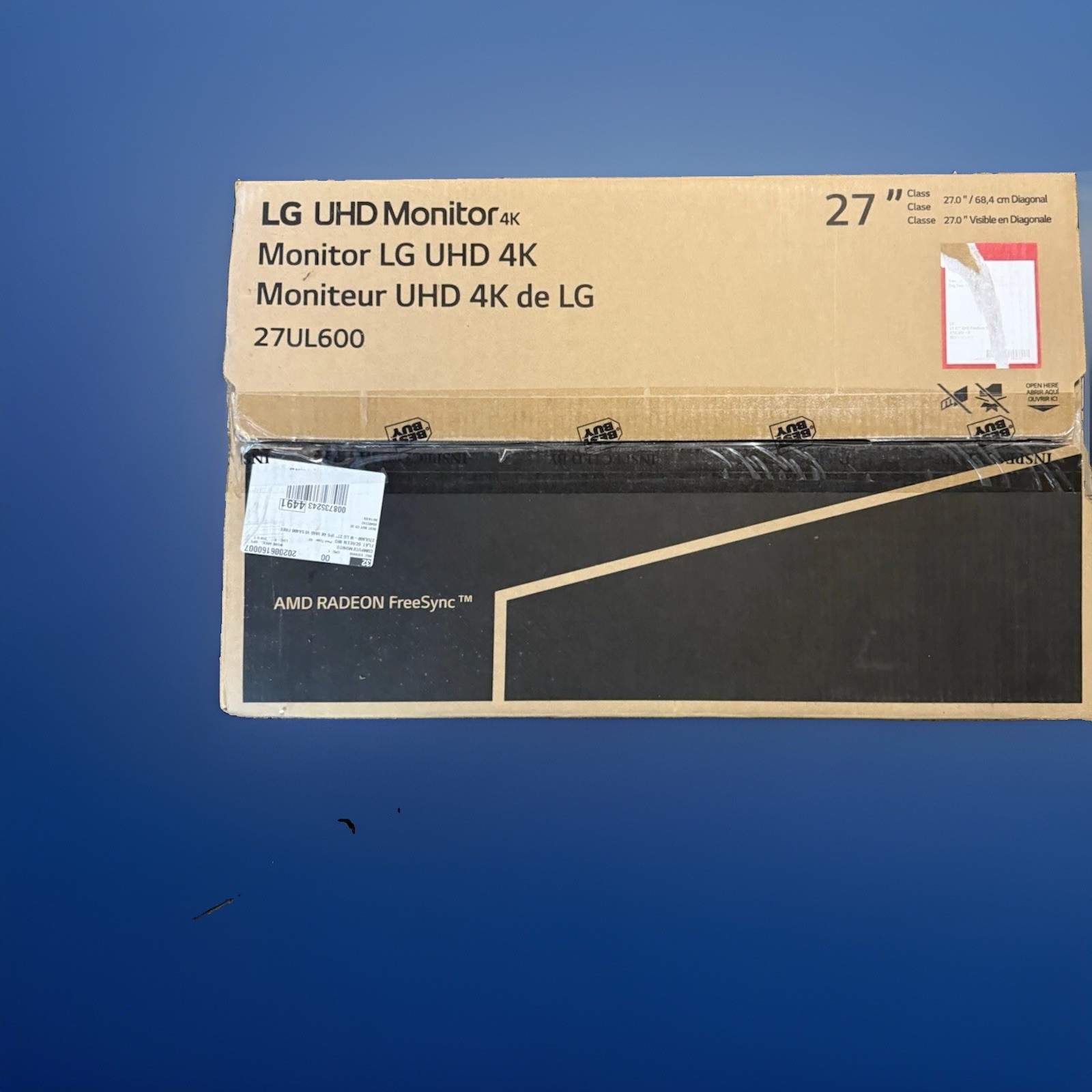 LG 27UL600-W 27” 4K UHD Monitor - Screen Lines Defect - For Parts/Repair