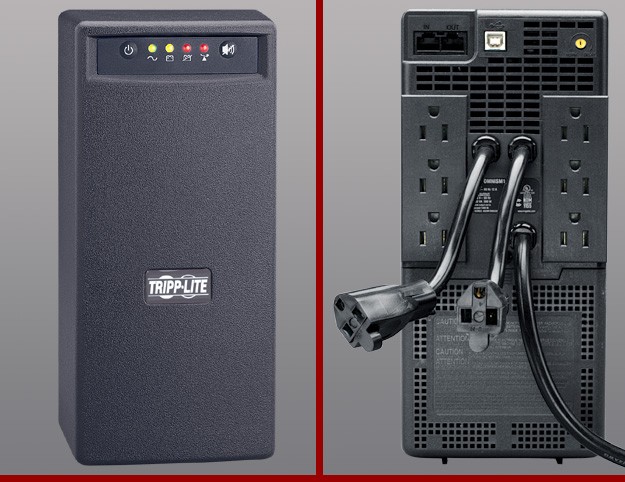 Tripp Lite UPS 1000VA 500W Battery Back Up Tower AVR 120V USB RJ45 (OMNIVS1000)