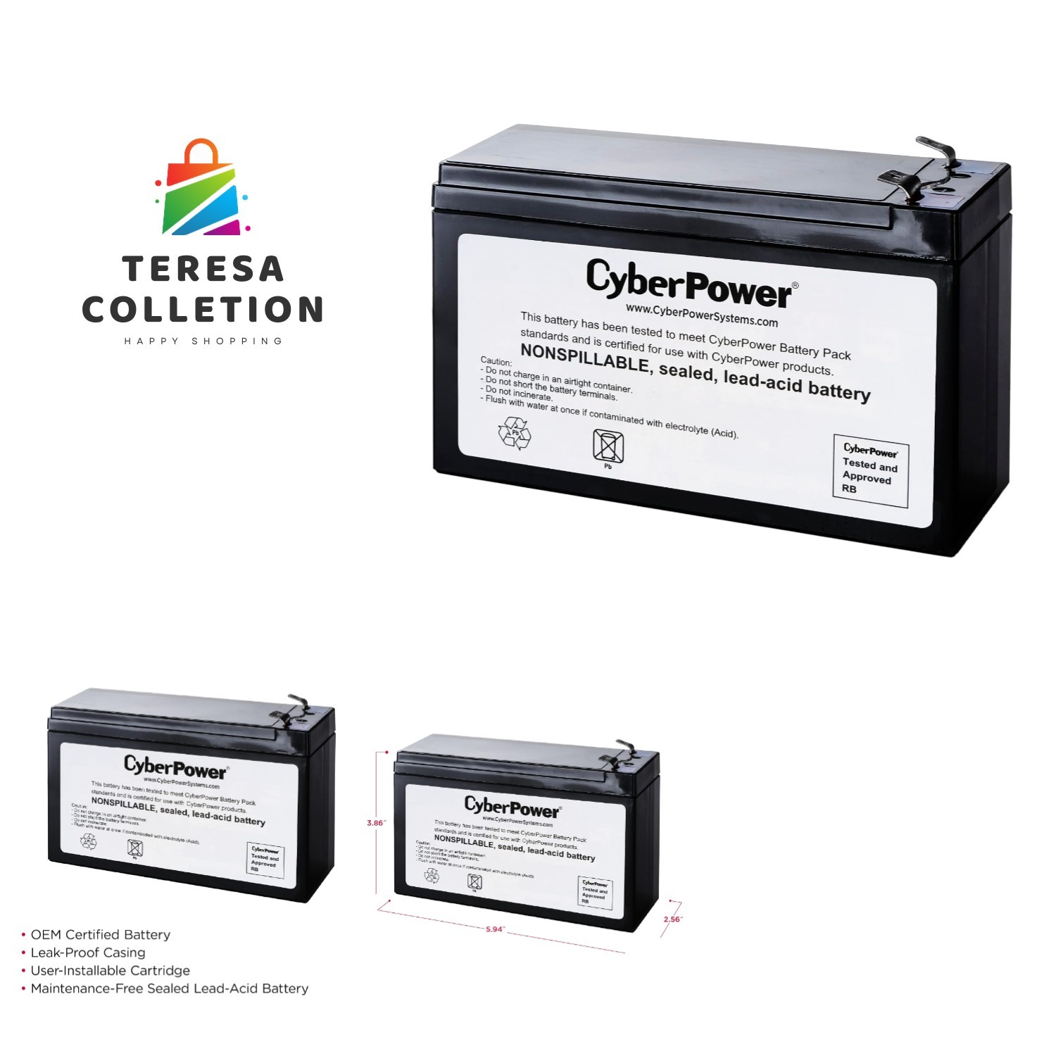 RB1280A UPS Replacement Battery Cartridge - Reliable 12V Power Backup Solution
