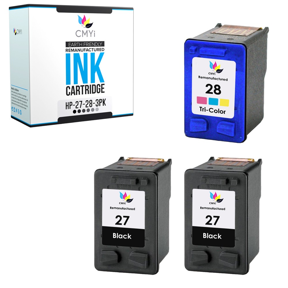 3-Pack Compatible CMYi HP 27 78 Cartridges Combo Pack for Deskjet 3845 3847 5160