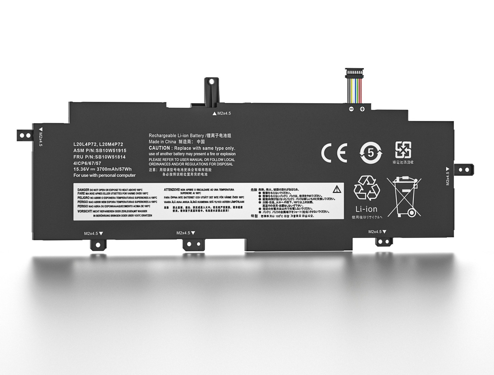 57Wh L20L4P72 L20C4P72 Battery for Lenovo ThinkPad T14s Gen 2 20XF