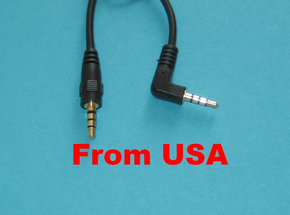 3PK Short 1ft.  3.5mm 1/8" Right Angle Male Stereo AV Cable 6" From US Seller**