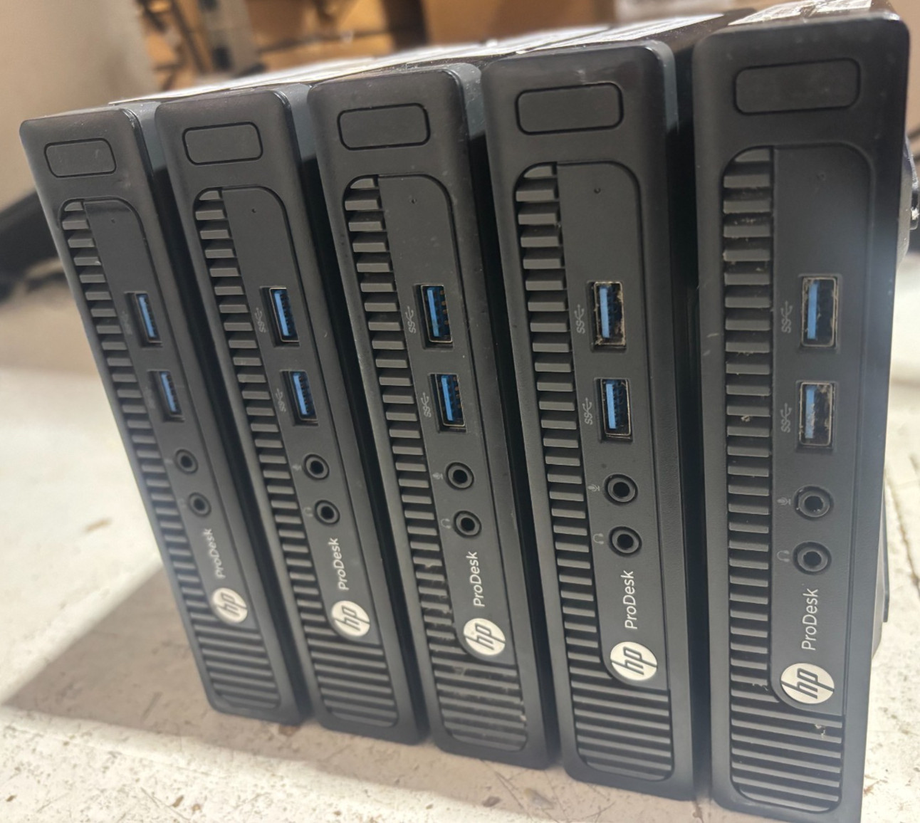 Lot 5 HP Prodesk 400 G1 PC Mini Intel i5-4590T 2GHz 4GB DDR3 NO HDD NO OS