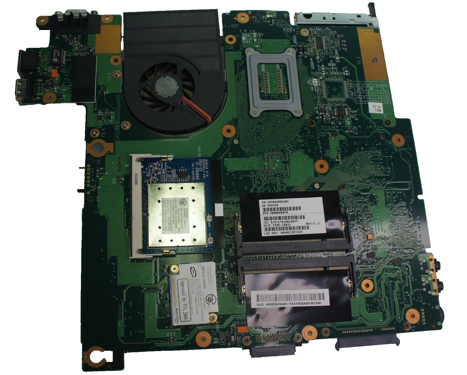 OEM Toshiba Satellite A105-S2236 Intel Laptop Motherboard V000068800 6050A210190