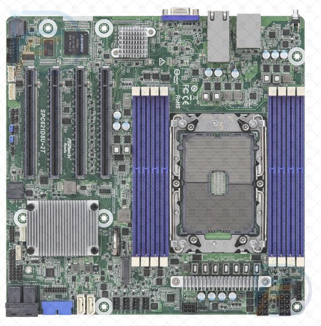 ASRock SPC621D8U-2T Micro-ATX Server Motherboard AMD SP3 DDR4 NVMe SATA Combo