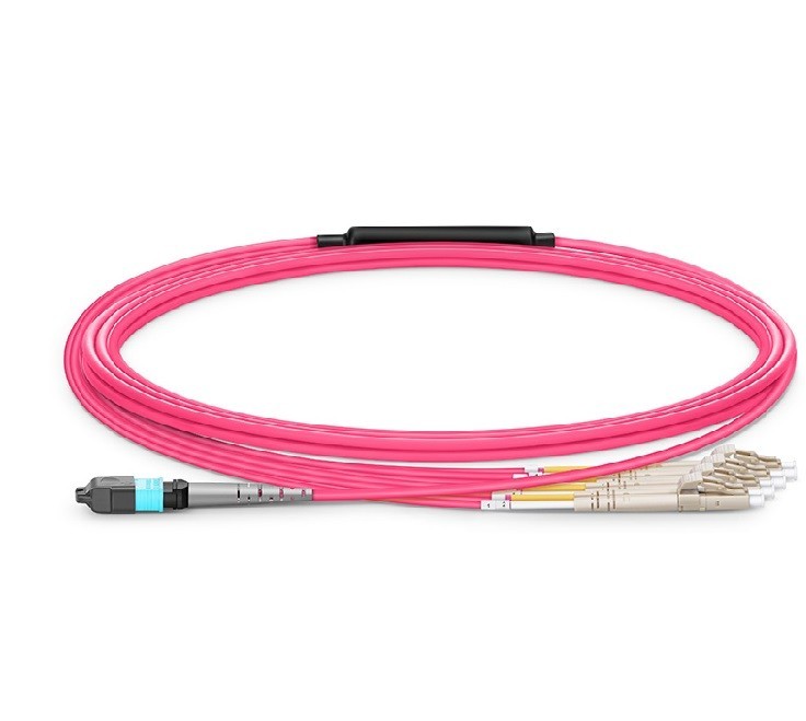 3m (10ft) MTP® Harness, MTP®-8 UPC (Female) to 4 x LC UPC Duplex, 8 Fibers, Mult