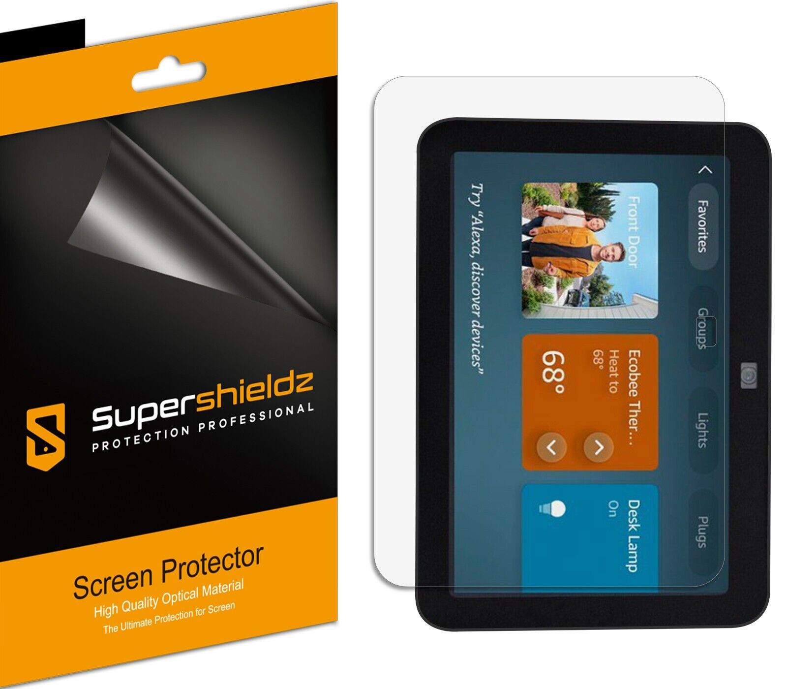 [3-Pack] Supershieldz Clear Screen Protector Saver for Echo Show 8 (2023)
