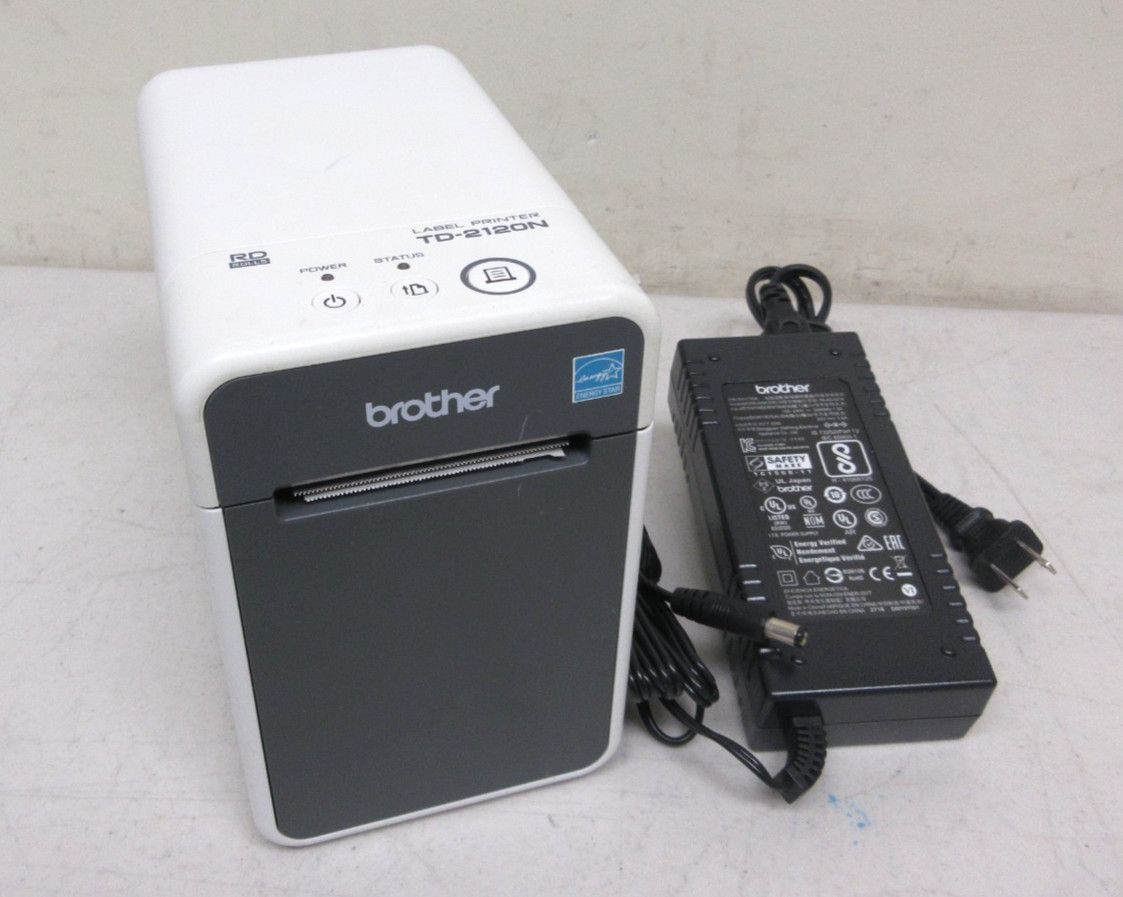 Brother TD-2120 Direct Thermal Printer Desktop Label Printer w/AC Adapter