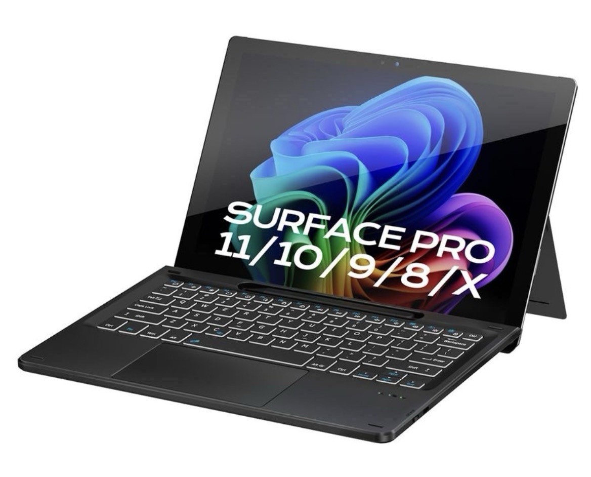 Doohoeek Surface Pro 11/10/9/X 13 Inch Keyboard, Bluetooth Keyboard with Touch