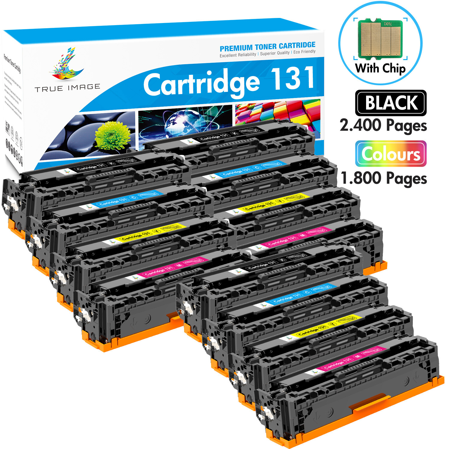 12PK CRG131 BYCM SET Laser Toner For Canon 131 ImageCLASS MF8280Cw MF624Cw 628Cw
