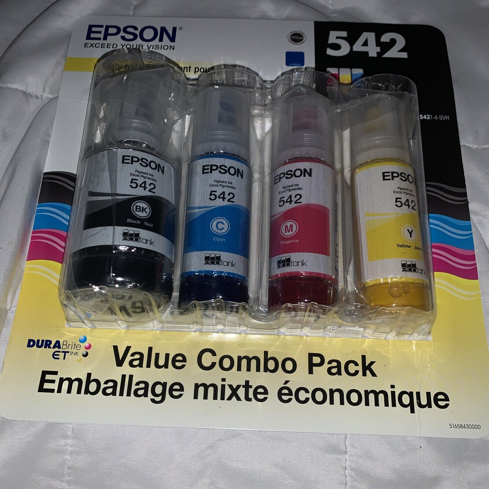 Epson 542 Cyan Magenta Yellow Ink Cartridges (4Pieces)