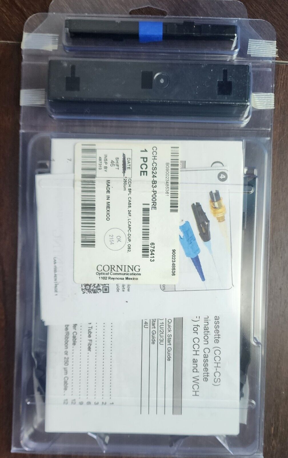 Corning 24 Fiber CCH Pigtailed Splice Cassette (CCH-CS24-B3-P00RE)