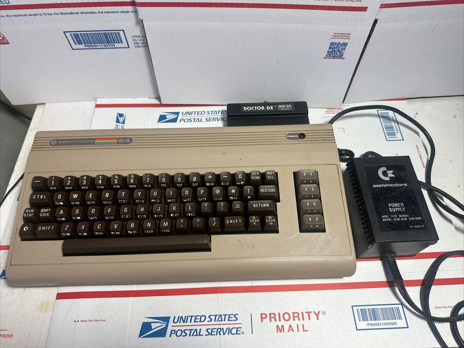 Vintage Commodore 64 Computer, Untested, Power Light Turned On