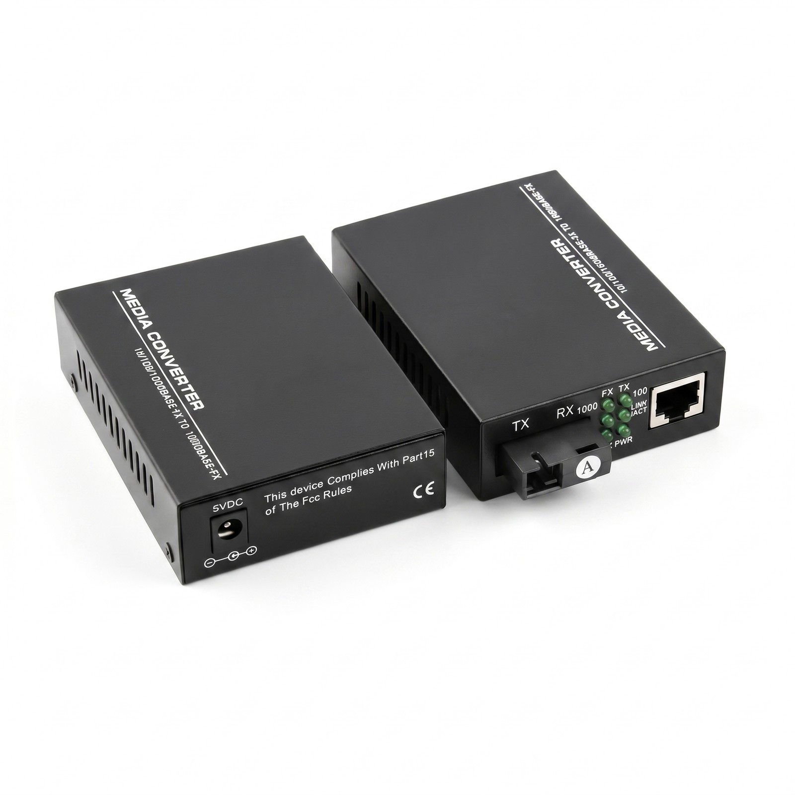 Gigabit Fiber Optical Media Converter Single Mode to RJ45 3Km SC-Port