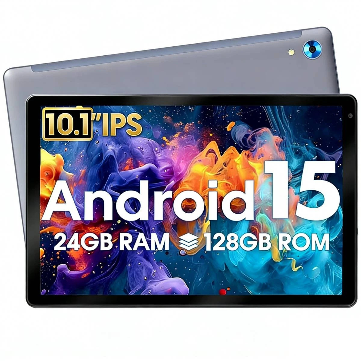 10.1" Tablet 24(4+20)GB RAM 128GB ROM Android 15 Dual Camera LCD TouchScreen