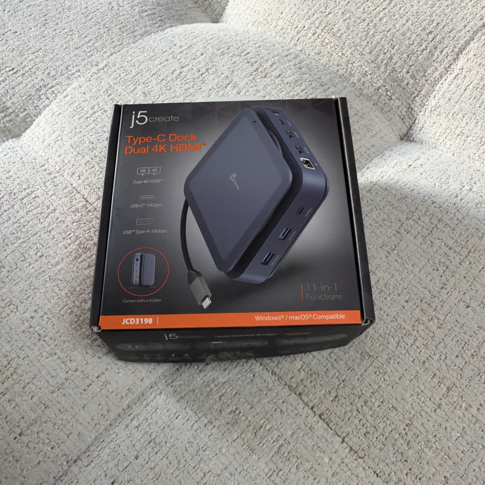 J5 Create Type-C Dock Dual 4K HDMI JCD3198 New In Open Box