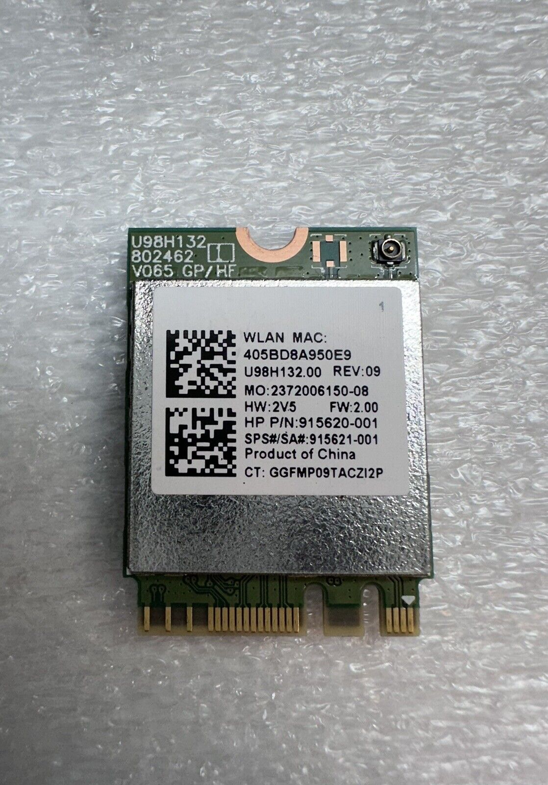 HP Wireless Bluetooth 4.2 Wi-Fi Card Realtek RTL8821CE PCI-Express 915620-001