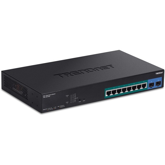 TRENDnet 10-Port Gigabit Web Smart PoE+ Switch w/ 8 Gigabit PoE+ Ports TPE1021WS