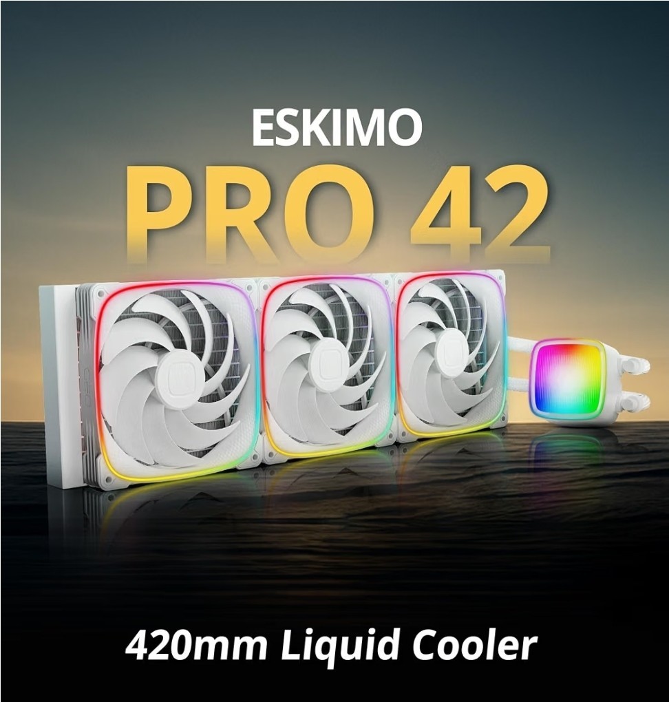 Geometric Future Eskimo Pro - 420mm AIO CPU Liquid Water Cooler- RGB PWM Squama
