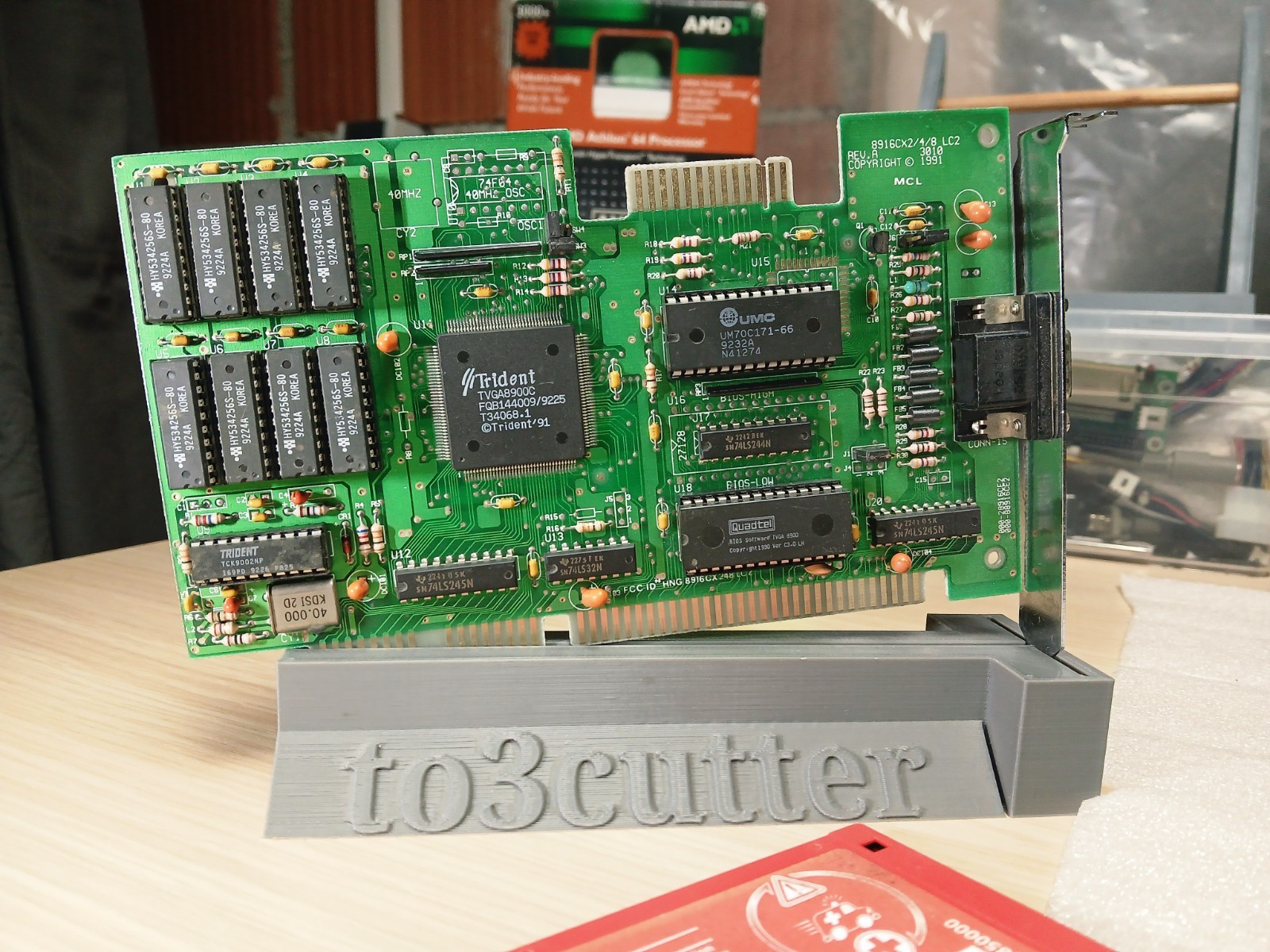 VINTAGE - 1992 TRIDENT TVGA8900C 1024Kb 16bit  ISA VGA CARD 486/586 popular card