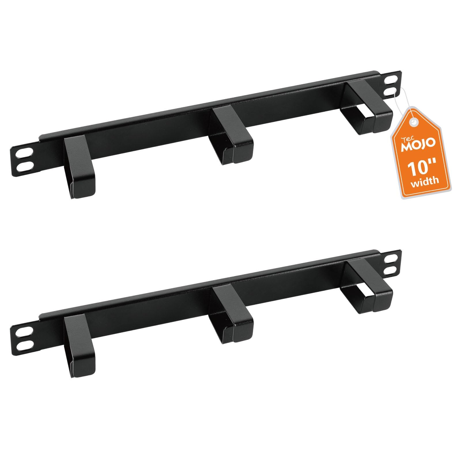 2 PCS 0.5U Horizontal Cable Manager 3 DRings Rackmount Fits 10 Inch Server