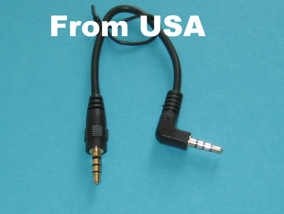 3X 2ft DC 3.5mm TRRS 4Pole 90° Male to Angled 90° Male Stereo Audio Cable