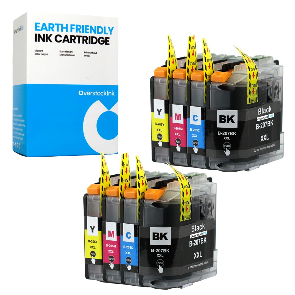 OSI Compatible 8PK LC207 LC205 Printer Ink Cartridges fits Brother MFC-J4420DW
