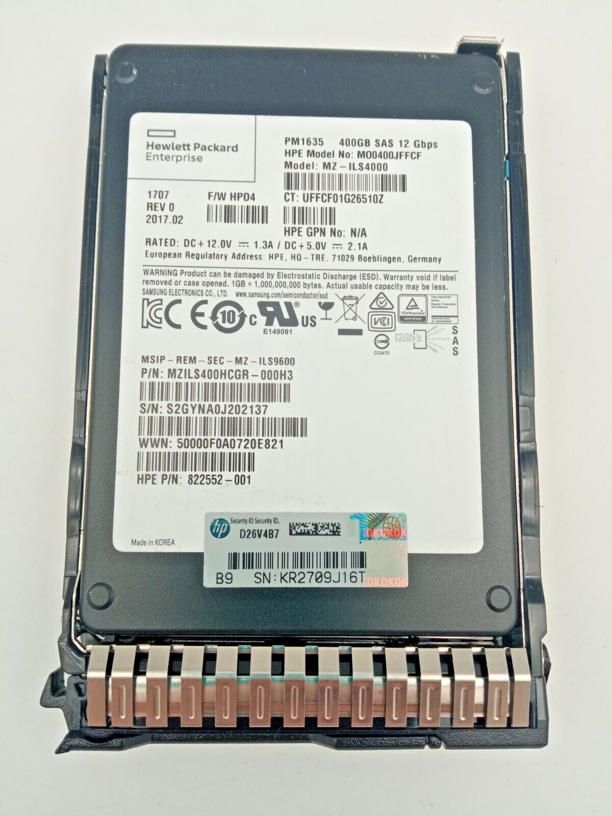 822555-B21 822784-001 - HP 400GB SSD SAS 2.5\