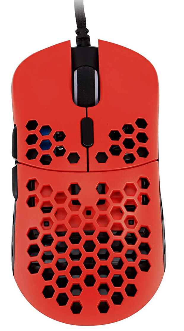 HK Gaming Mira-M Ultra Lightweight Honeycomb Shell Wired Gaming Mouse  63g Red