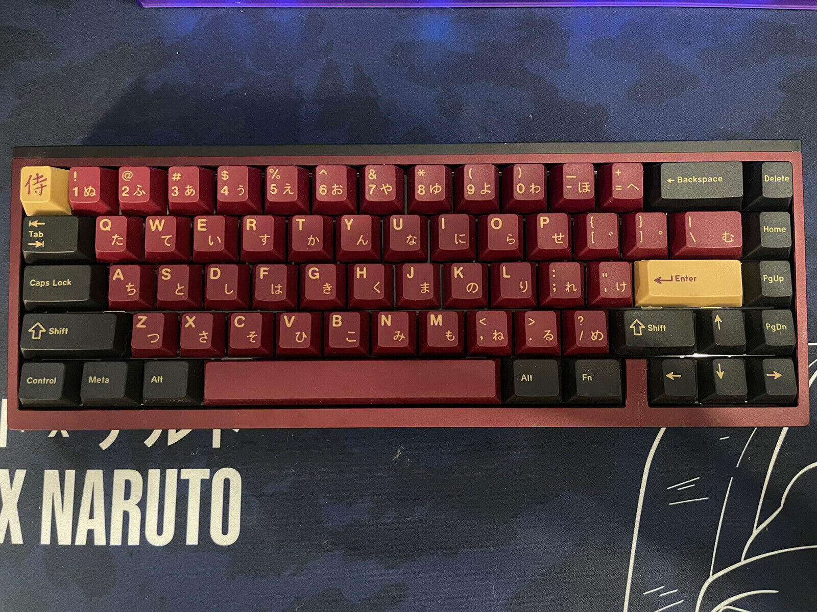 Custom 65% Mechanical Keyboard | Mode65 | GMK Red Samurai | Lubed Zakus