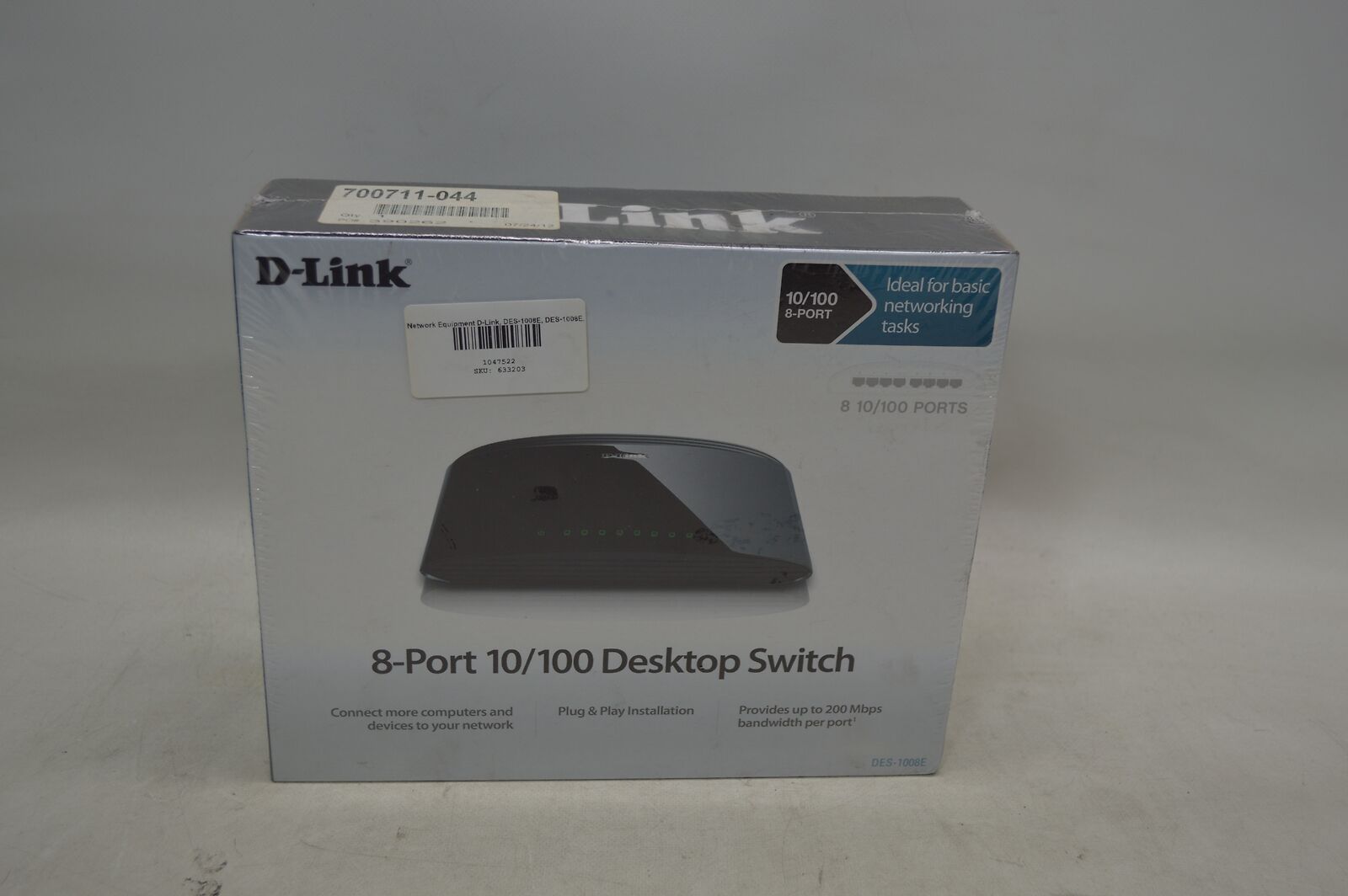 D-Link DES-1008E 8-Port External Switch New Open Box 10/100 ports 200 Mbps