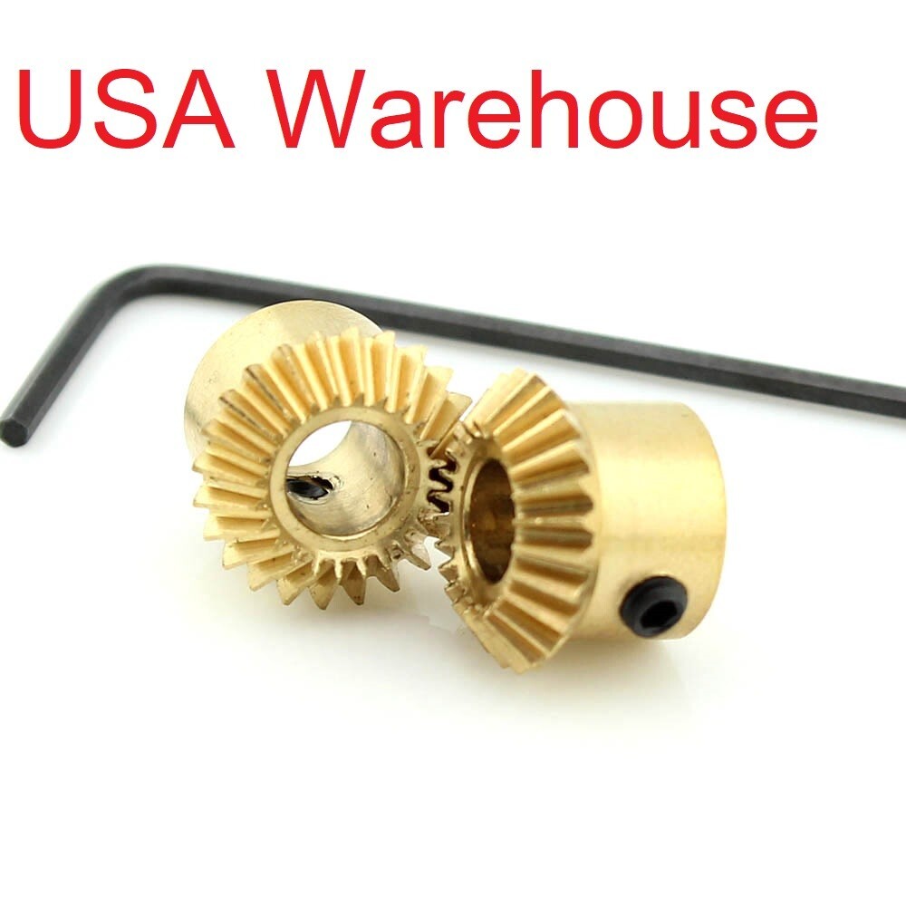 2 PCS 0.5M-20T Metal Umbrella Tooth Bevel Gear Helical Motor Gear 20T 3mm Bore