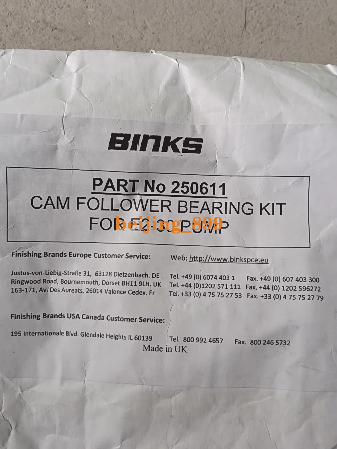 1PC NEW Binks Repair Kit 250611 Fast transportation