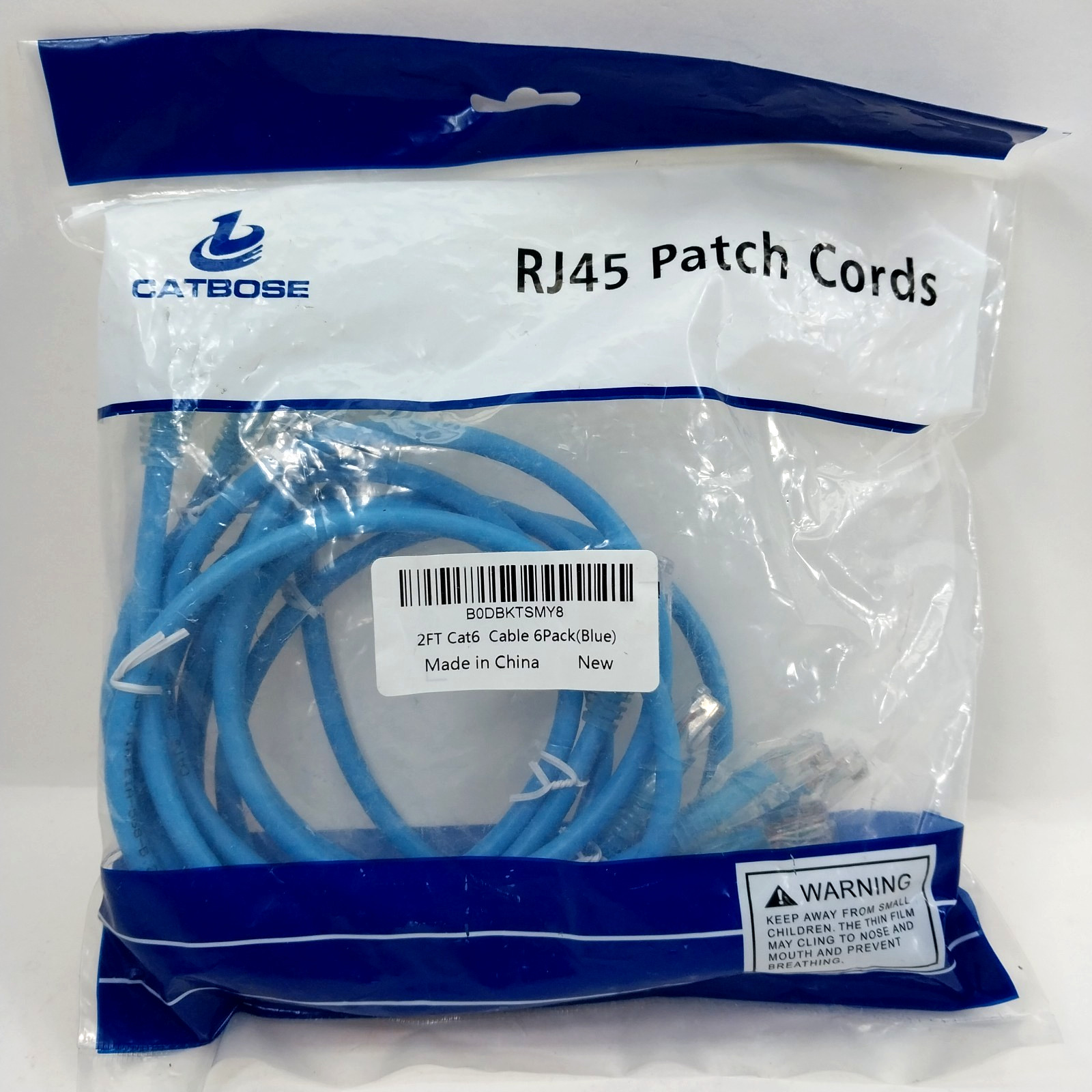 6-Pack Catbose RJ45 Patch Cords Each Cord 3FT CAT 6 Cable Ethernet Network LAN