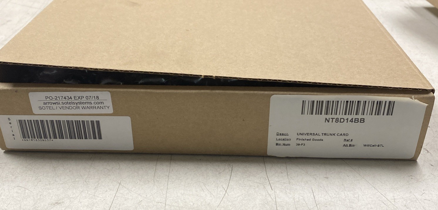 NEW (open box) Nortel NT8D14BB Trunk Card