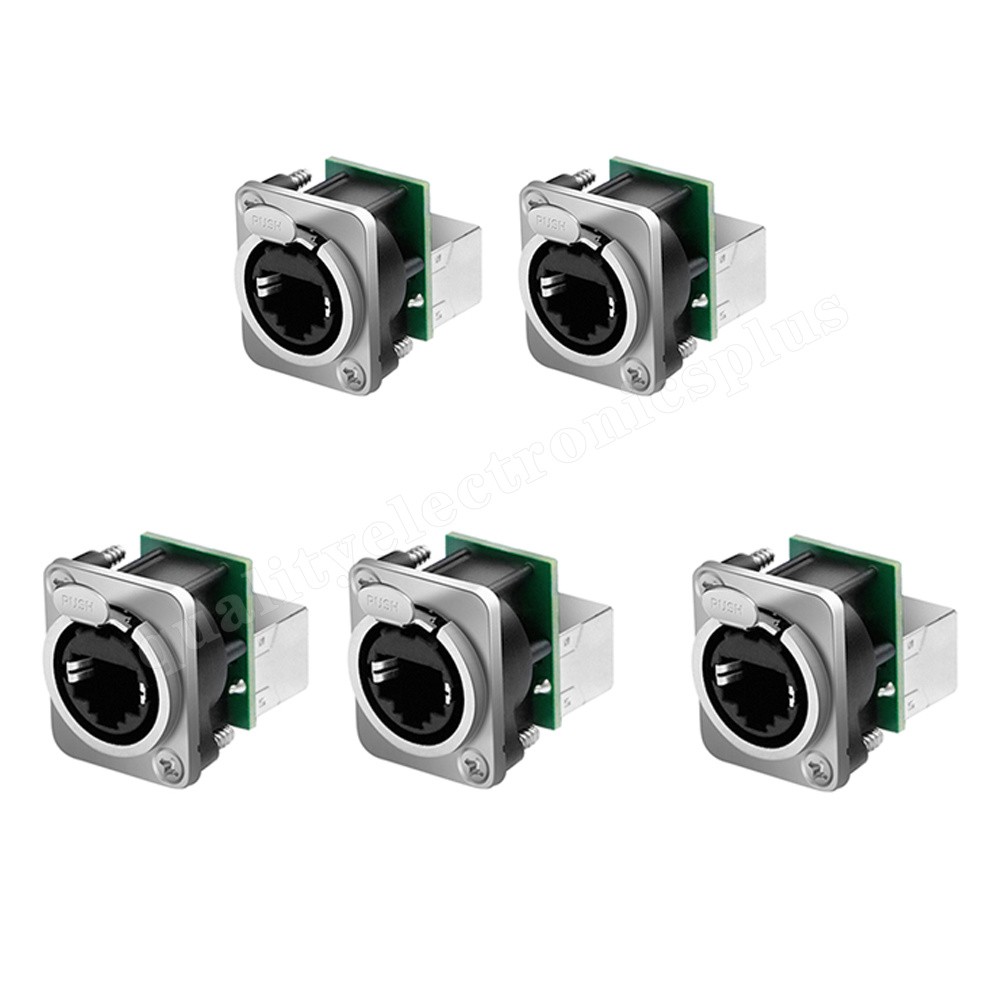 5PCS Compatible for Neutrik NE8FDP Ethercon RJ45 Cat5 D Series Feed Through Jack