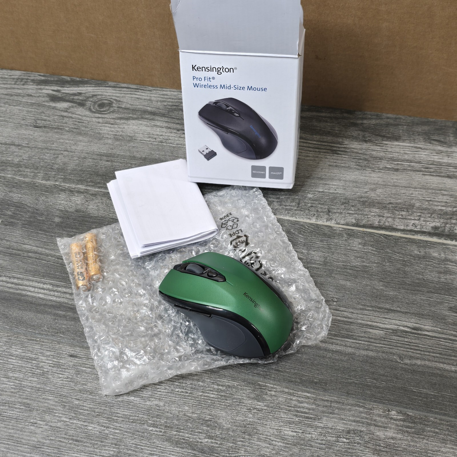 Kensington Pro Fit Mid-Size Wireless Mouse Emerald Green (72424)